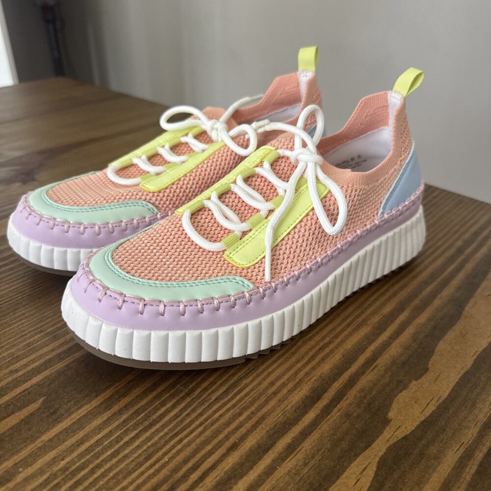Women’s DV Dolce Vita Feenyx Sneakers Pastel Sorbet Girls 5